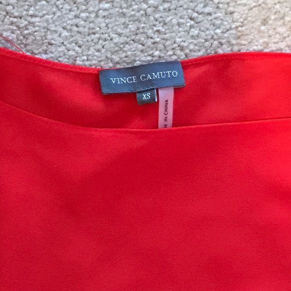 Vince Camuto Red Chiffon Butterfly Sleeve Poncho - Picture 6 of 6